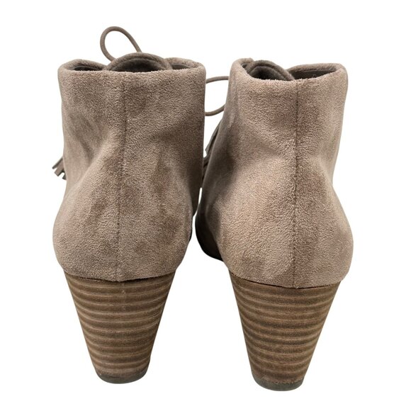 Dr. Scholls Womens Pierre Wedge Ankle Boots Booties Size 8M Tan Taupe Faux Suede - Picture 4 of 12